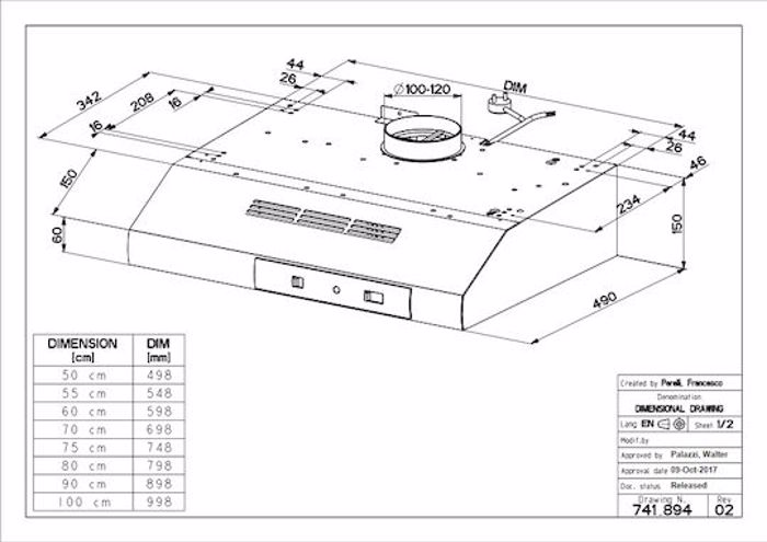 Aporrofitiras Faber 741 Base BR A60 Kafe 60 cm